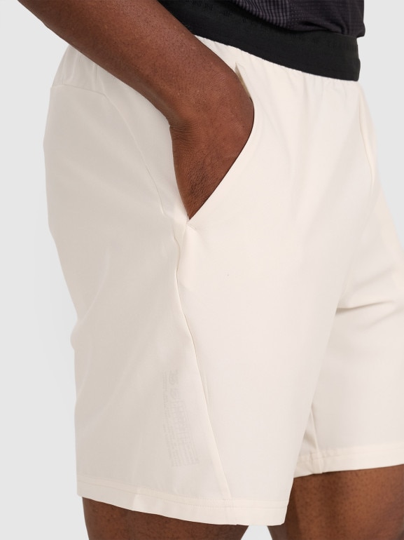 Męskie spodenki treningowe 4F 4FWAW25TFSHM0999 - białe