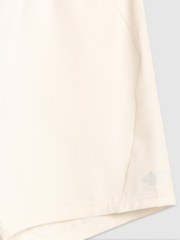 Męskie spodenki treningowe 4F 4FWAW25TFSHM0999 - białe