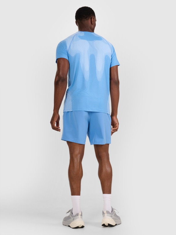 Męskie spodenki treningowe 4F 4FWAW25TFSHM0999 - niebieskie