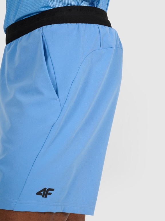 Męskie spodenki treningowe 4F 4FWAW25TFSHM0999 - niebieskie
