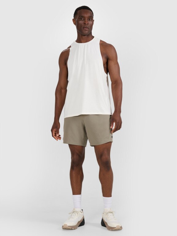 Męskie spodenki treningowe 4F 4FWAW25TFSHM0999 - oliwkowe