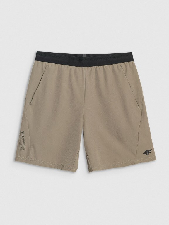 Męskie spodenki treningowe 4F 4FWAW25TFSHM0999 - oliwkowe