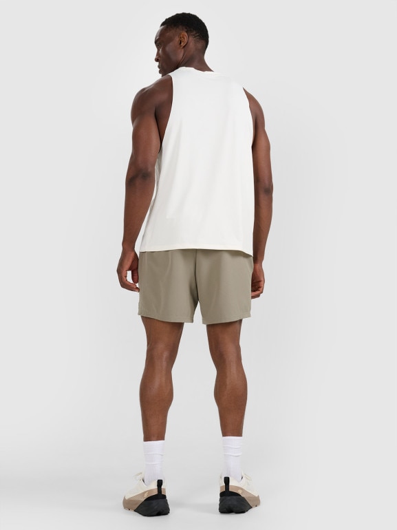 Męskie spodenki treningowe 4F 4FWAW25TFSHM0999 - oliwkowe