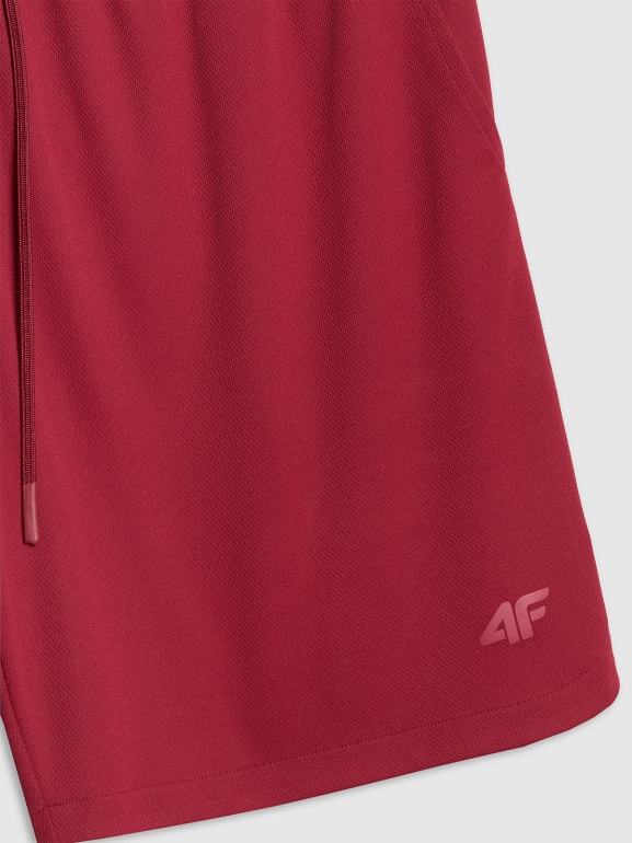 Męskie spodenki treningowe 4F 4FWAW25TFSHM1000 - czerwone