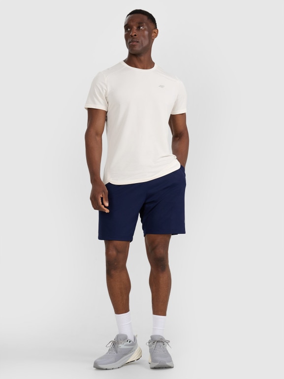 Męskie spodenki treningowe 4F 4FWAW25TFSHM1000 - granatowe