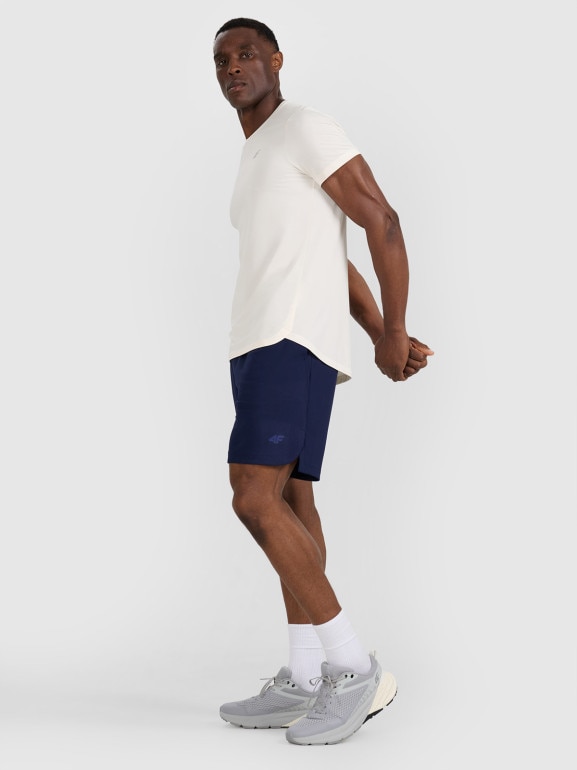 Męskie spodenki treningowe 4F 4FWAW25TFSHM1000 - granatowe