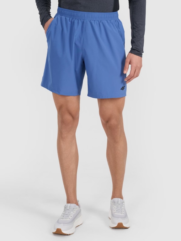 Męskie spodenki treningowe 4F 4FWAW25TFSHM1040 - niebieskie