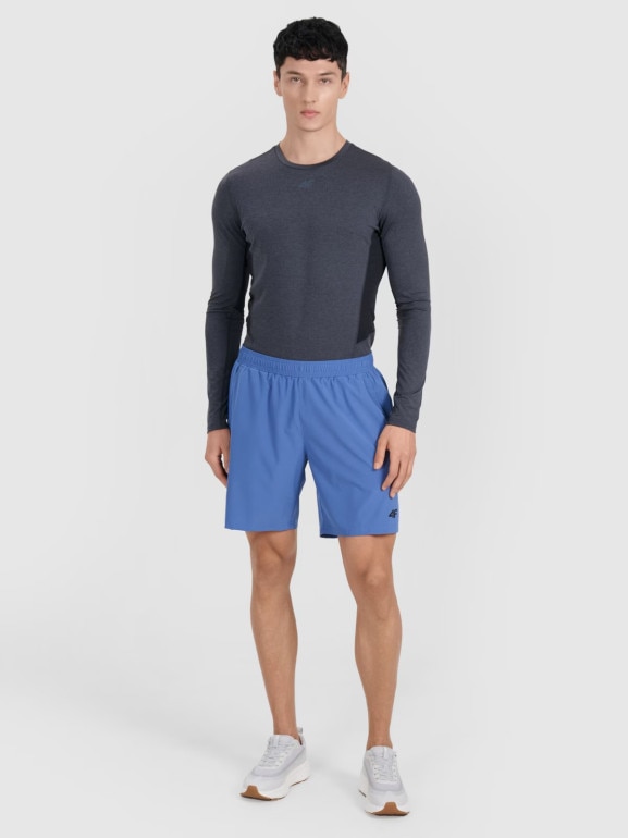 Męskie spodenki treningowe 4F 4FWAW25TFSHM1040 - niebieskie