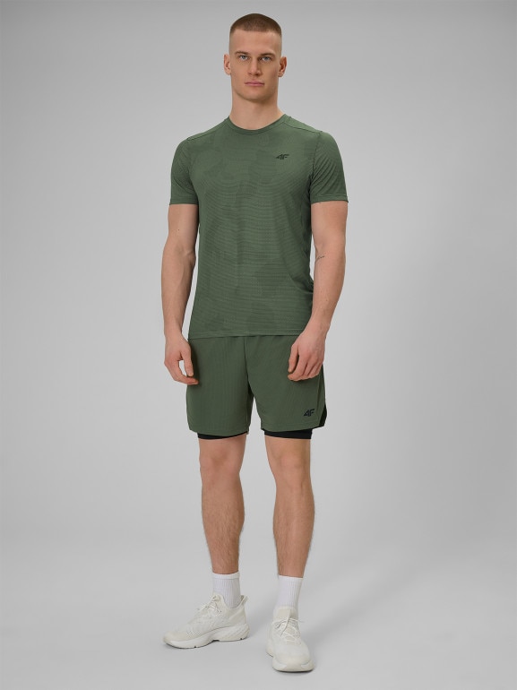 Męskie spodenki treningowe 4F 4FWSS26TFSHM1259 - khaki