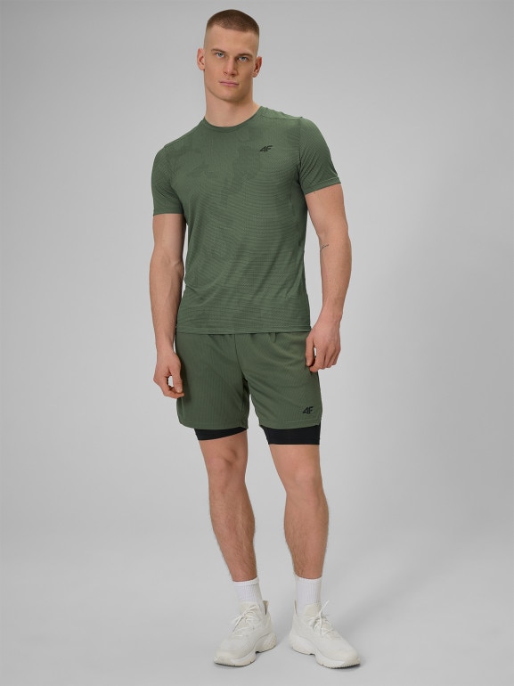 Męskie spodenki treningowe 4F 4FWSS26TFSHM1259 - khaki