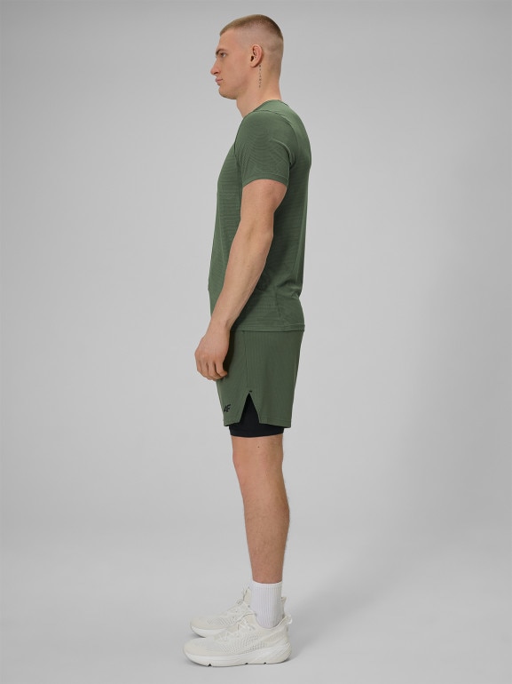 Męskie spodenki treningowe 4F 4FWSS26TFSHM1259 - khaki