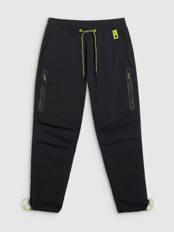 Męskie spodnie casual 4F 4FRAW25TTROM1609 - czarne