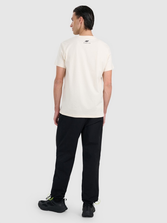 Męskie spodnie casual 4F 4FRAW25TTROM1609 - czarne