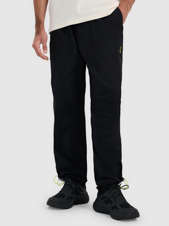 Męskie spodnie casual 4F 4FRAW25TTROM1609 - czarne