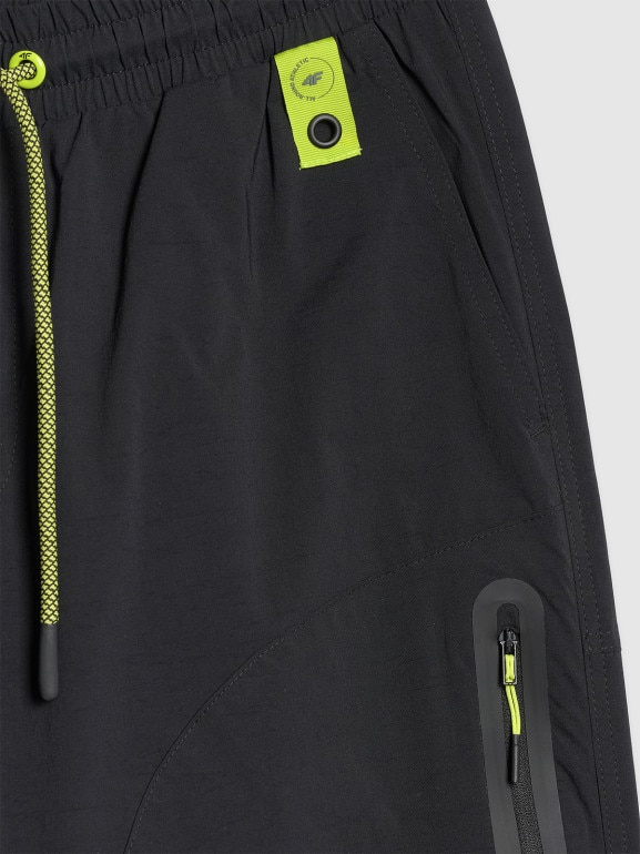 Męskie spodnie casual 4F 4FRAW25TTROM1609 - czarne