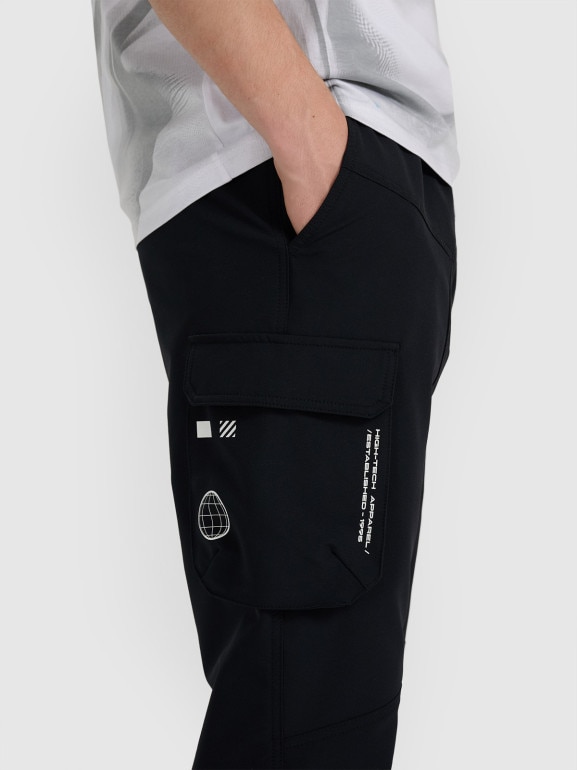 Męskie spodnie casual 4F 4FRAW25TTROM1631 - czarne