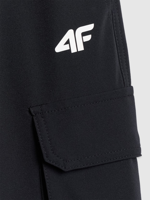 Męskie spodnie casual 4F 4FRAW25TTROM1631 - czarne