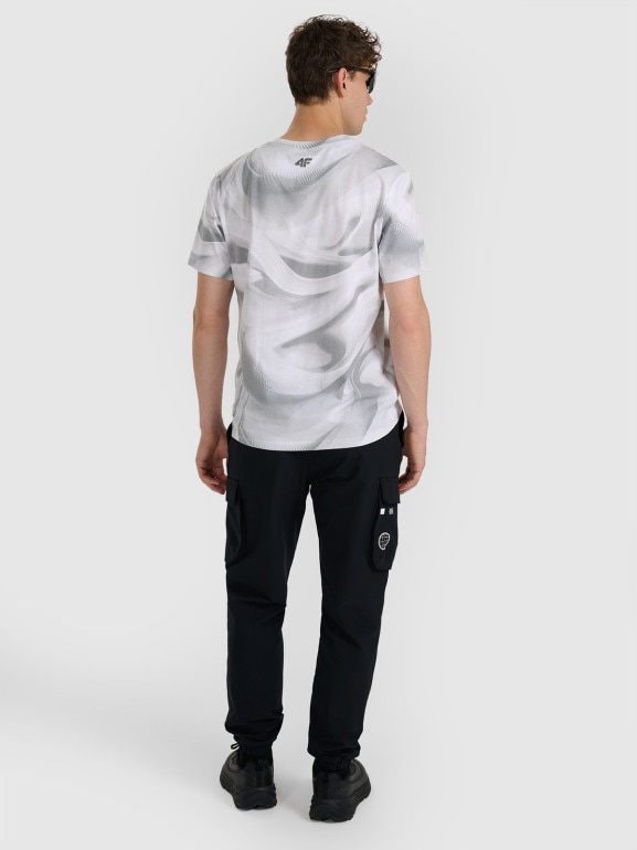 Męskie spodnie casual 4F 4FRAW25TTROM1631 - czarne