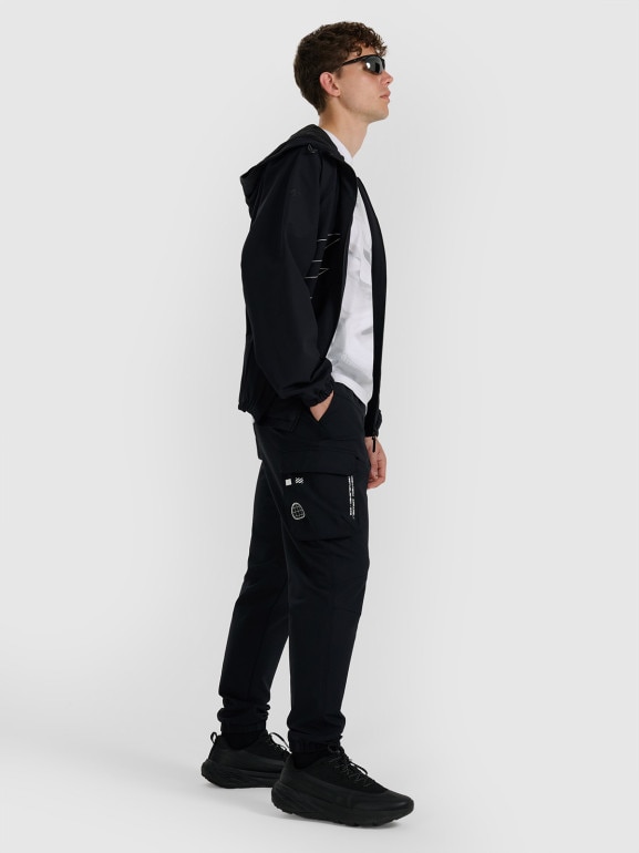 Męskie spodnie casual 4F 4FRAW25TTROM1631 - czarne