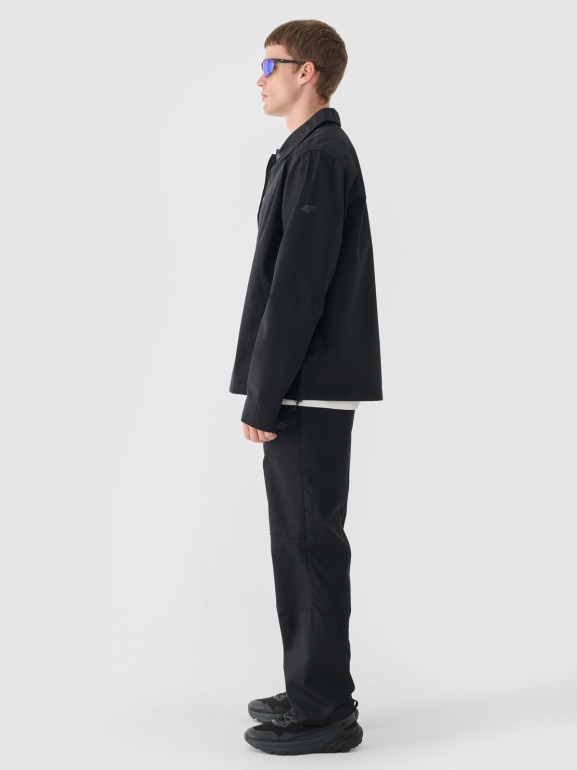 Męskie spodnie casual 4F 4FRSS24TTROM1327 - czarne