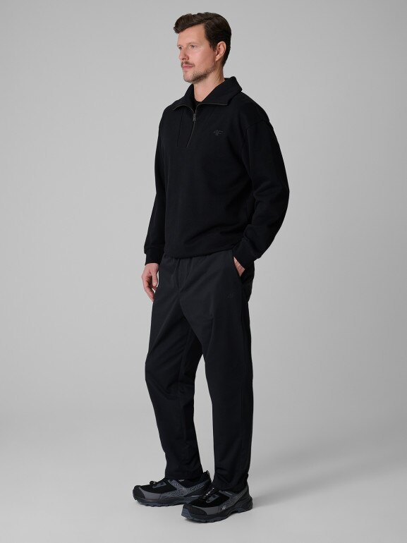 Męskie spodnie casual 4F 4FRSS26TTROM1857 - czarne