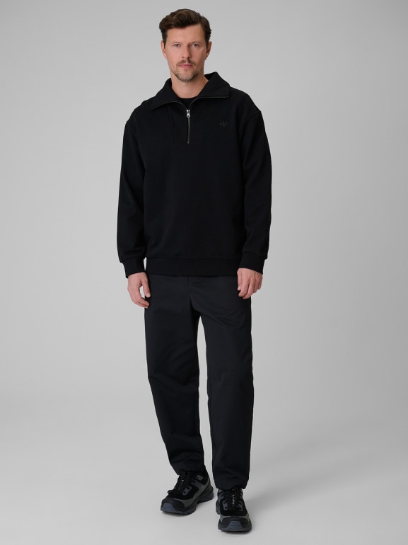 Męskie spodnie casual 4F 4FRSS26TTROM1857 - czarne