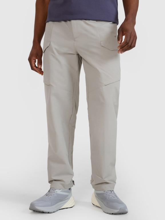 Męskie spodnie casual 4F 4FWSS25TTROM0998 - szare