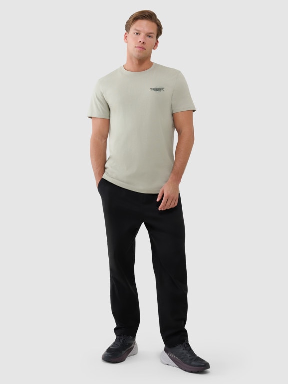 Męskie spodnie casual 4F 4FWSS25TTROM0999 - czarne