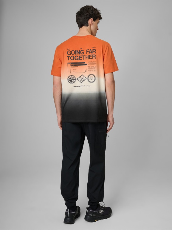 Męskie spodnie casual joggery 4F 4FRSS26TTROM1915 - czarne