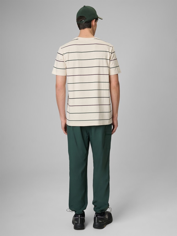 Męskie spodnie casual joggery 4F 4FRSS26TTROM1915 - zielone