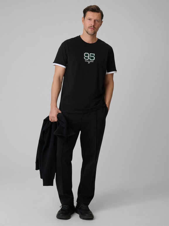 Męskie spodnie dresowe 4F 4FRSS26TTROM1856 - czarne