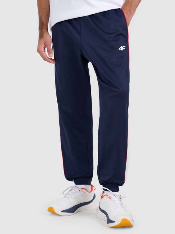 Męskie spodnie dresowe joggery 4F 4FRAW25TTROM1611 - granatowe