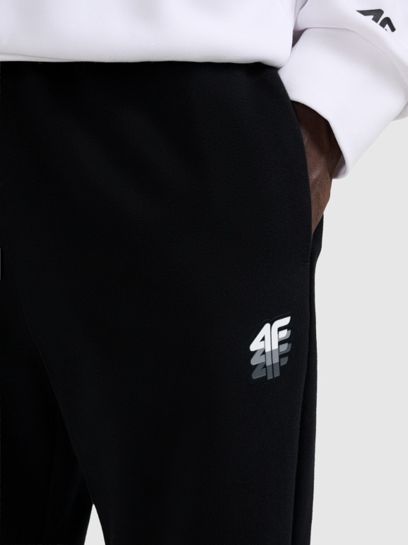 Męskie spodnie dresowe joggery 4F 4FRAW25TTROM1819 - czarne