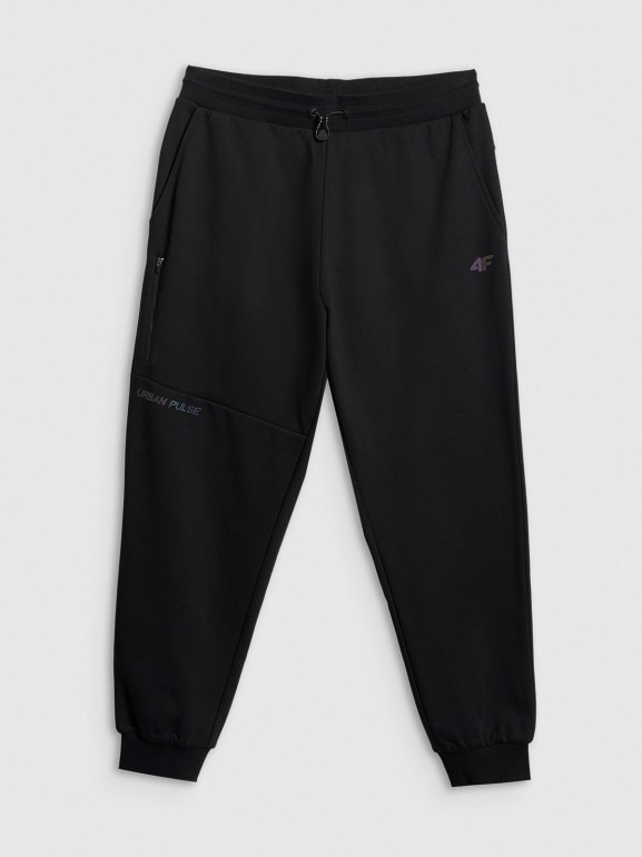 Męskie spodnie dresowe joggery 4F 4FRSS26TTROM1861 - czarne
