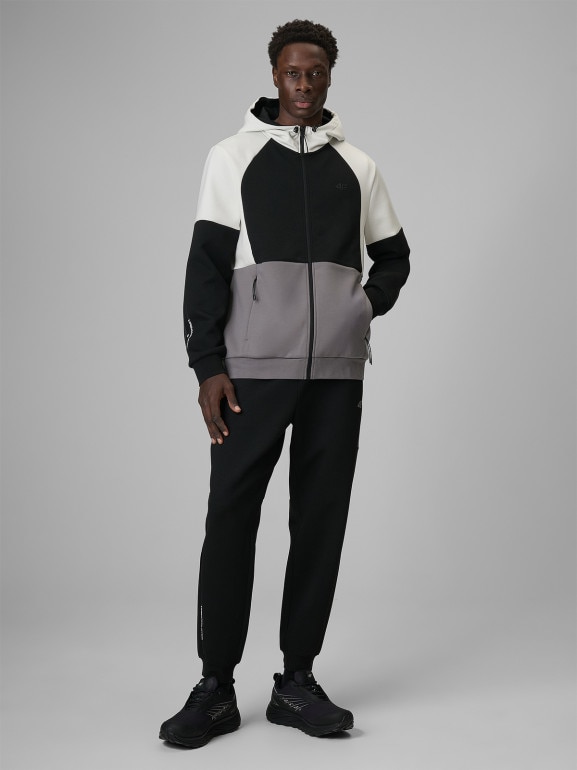 Męskie spodnie dresowe joggery 4F 4FRSS26TTROM1903 - czarne