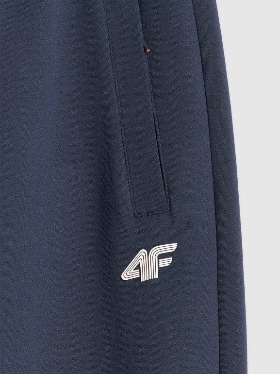 Męskie spodnie dresowe joggery 4F 4FRSS26TTROM1917 - granatowe