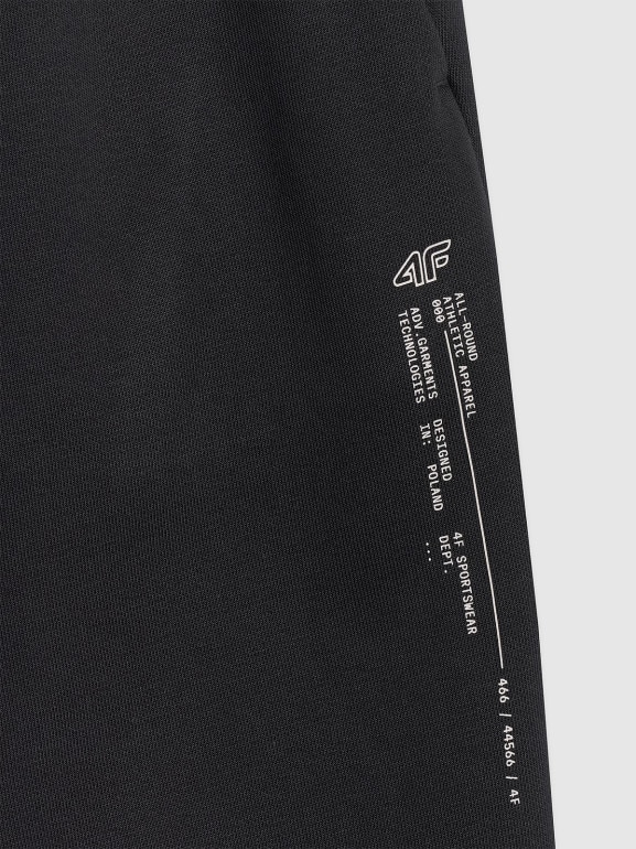 Męskie spodnie dresowe joggery 4F 4FWAW25TTROM1211 - czarne