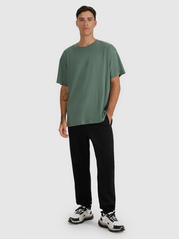 Męskie spodnie dresowe joggery 4F 4FWAW25TTROM1252 - czarne