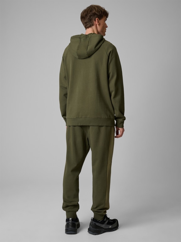 Męskie spodnie dresowe joggery 4F 4FWSS26TTROM1442 - khaki