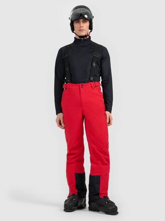 Męskie spodnie narciarskie 4F 4FWAW25TFTRM0924 - czerwone