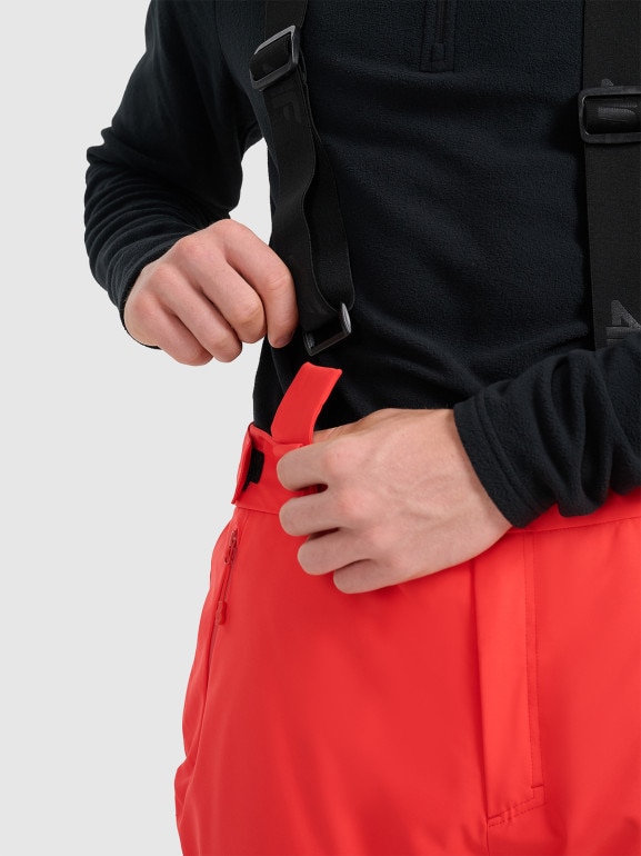 Męskie spodnie narciarskie 4F 4FWAW25TFTRM0928 - czerwone