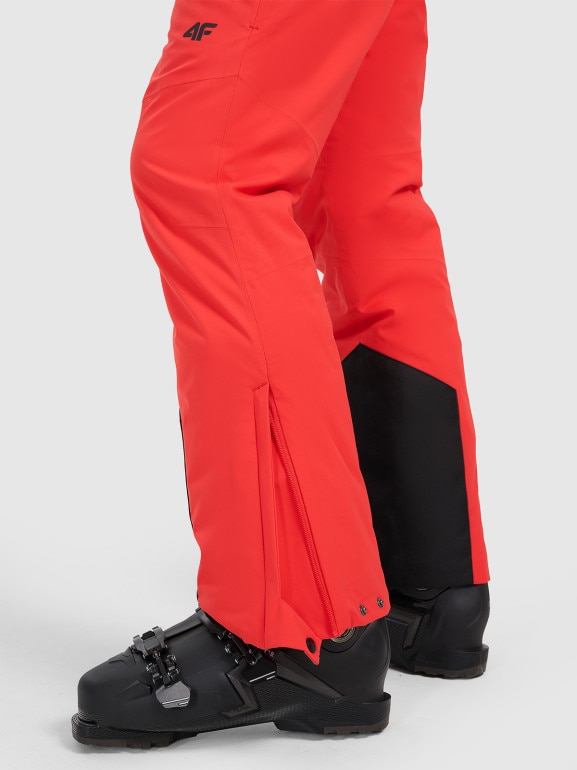 Męskie spodnie narciarskie 4F 4FWAW25TFTRM0928 - czerwone