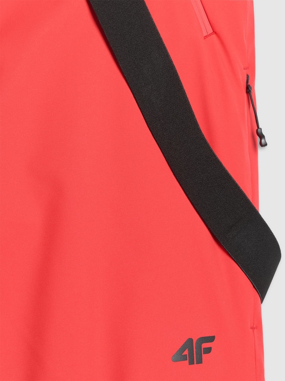 Męskie spodnie narciarskie 4F 4FWAW25TFTRM0928 - czerwone