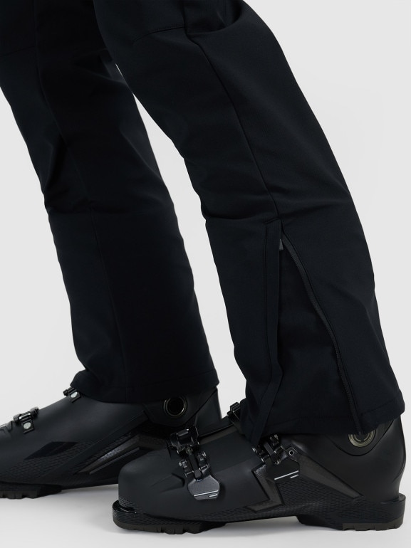 Męskie spodnie narciarskie shoftshellowe 4F 4FWAW25TFTRM1156 - czarne