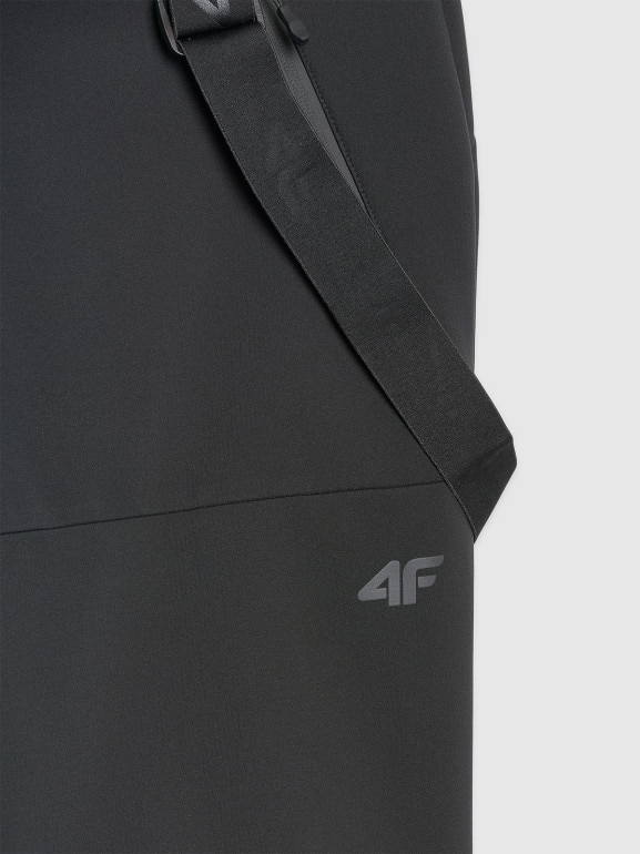 Męskie spodnie narciarskie softshellowe 4F 4FWAW25TFTRM0926 - czarne