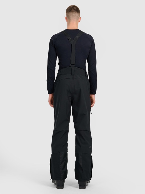 Męskie spodnie narciarskie softshellowe 4F 4FWAW25TFTRM0926 - czarne