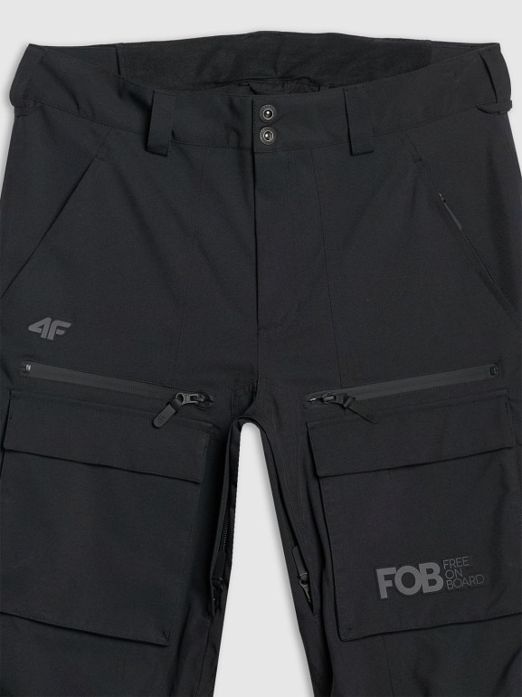 Męskie spodnie snowboardowe 4F 4FRAW25TFTRM1272 - czarne