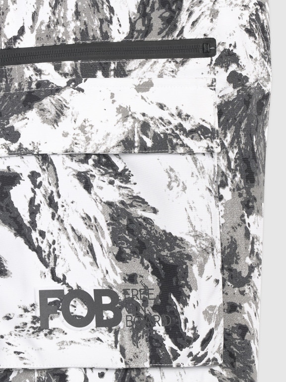 Męskie spodnie snowboardowe 4F 4FRAW25TFTRM1272 - multikolor