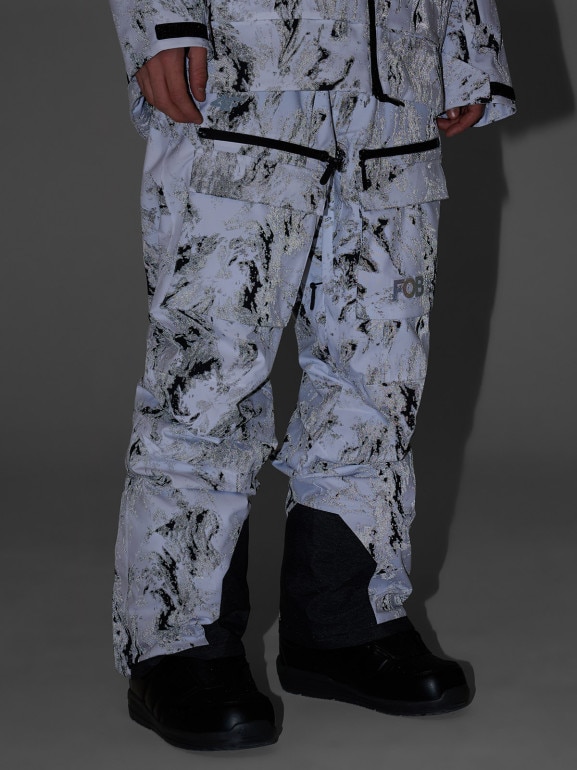 Męskie spodnie snowboardowe 4F 4FRAW25TFTRM1272 - multikolor