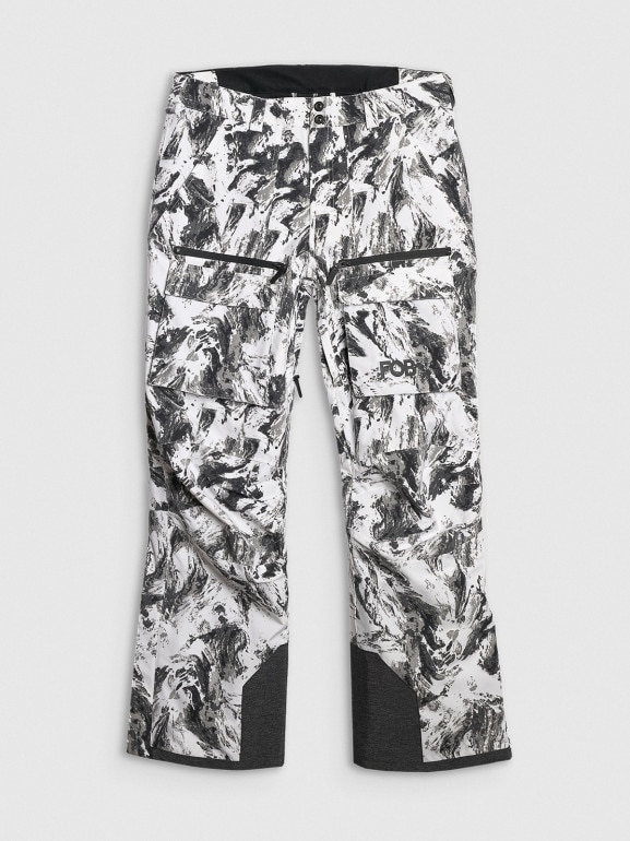 Męskie spodnie snowboardowe 4F 4FRAW25TFTRM1272 - multikolor